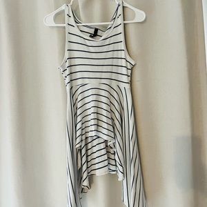 Striped long flowy tank top